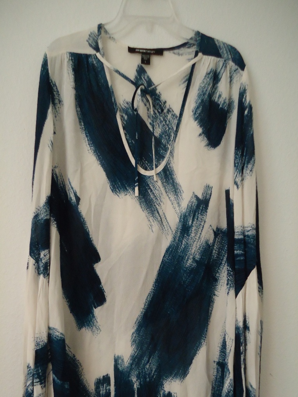 FIFTEEN TWENTY USA Women's 100% Viscose Blue Blouse Size-L